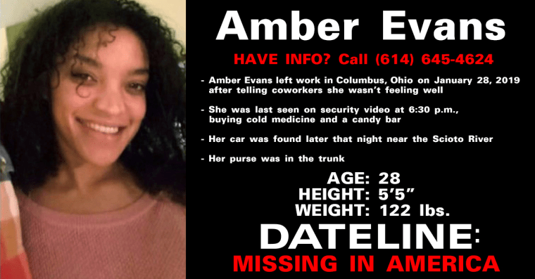 Image: Amber Evans Missing Poster