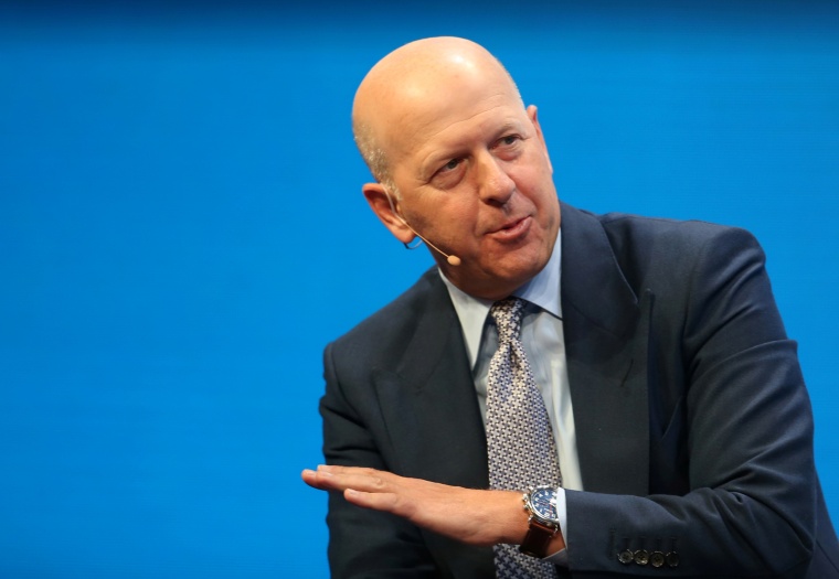 David M. Solomon, President and Co-Chief Operating Officer of Goldman Sachs, speaks during the Milken Institute Global Conference in Beverly Hills