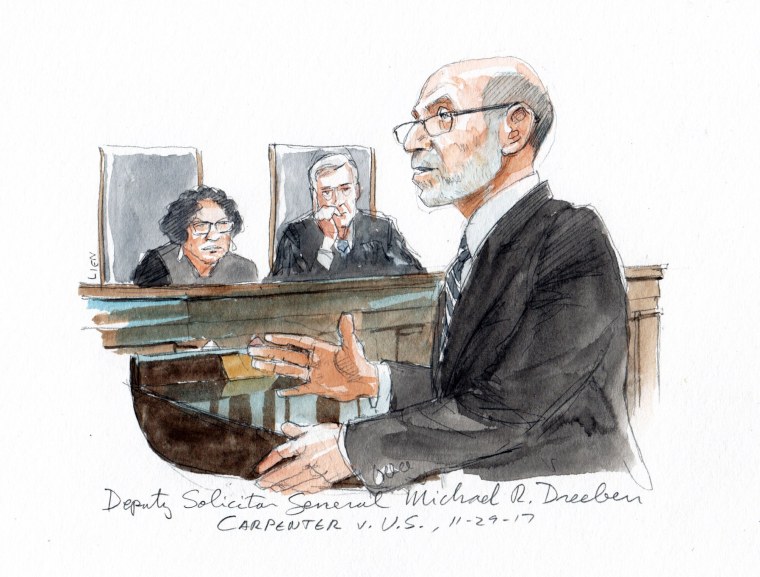 Image: Deputy Solicitor General Michael R. Dreeben in a 2017 court sketch.