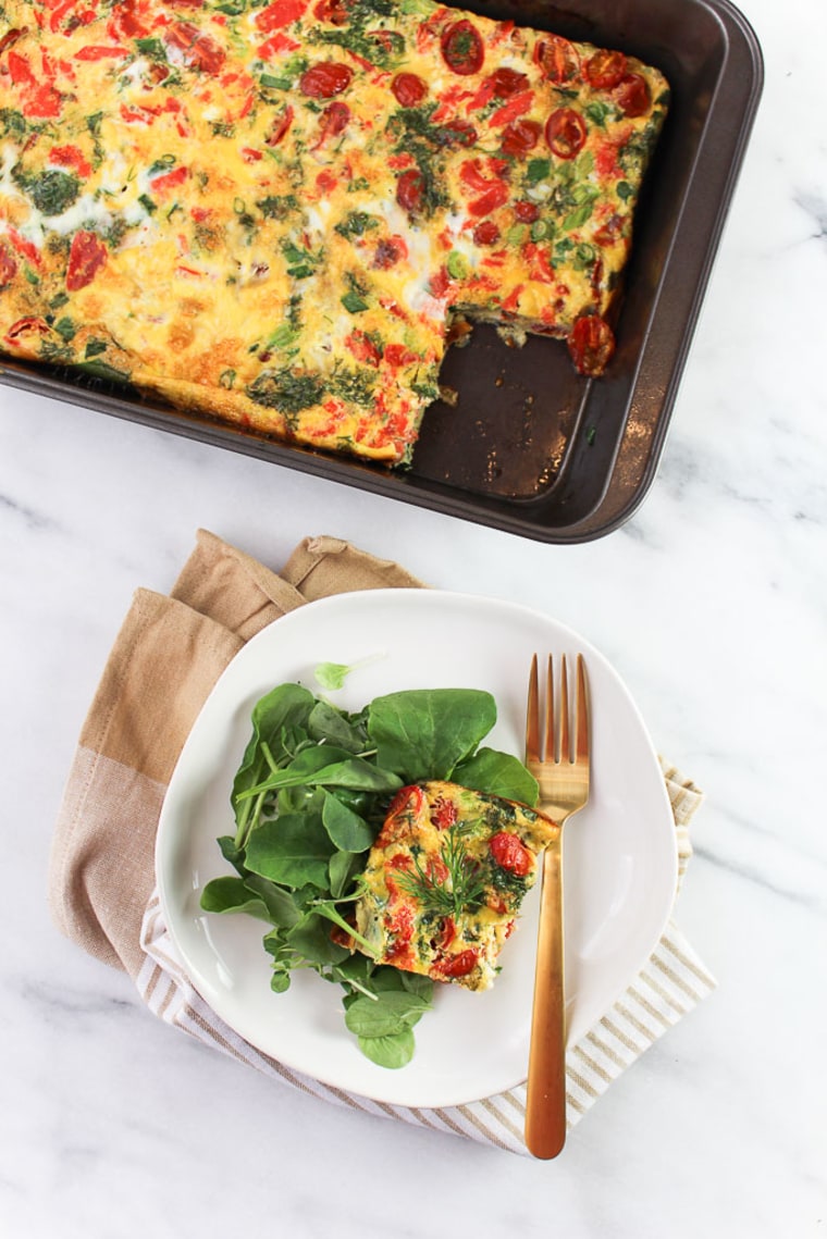 Smoked Salmon and Dill Sheet Pan Frittata