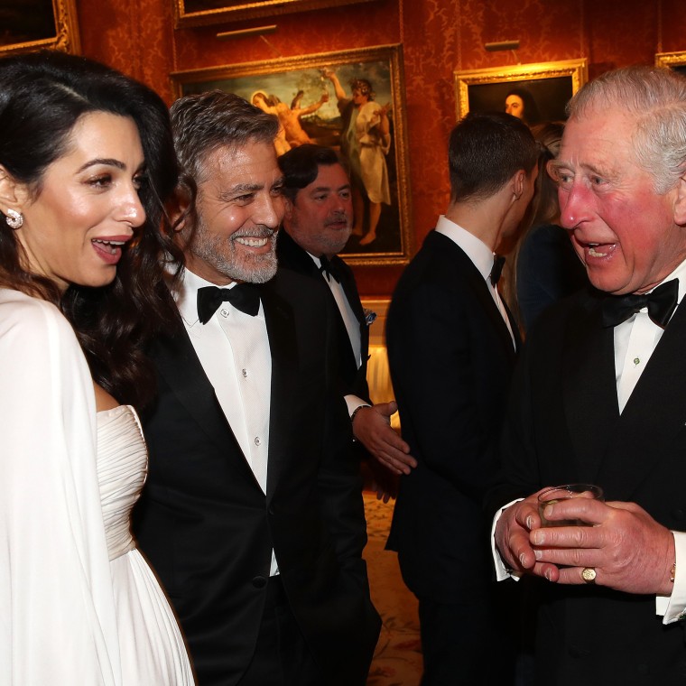 George and Amal Clooney attend Prince Charles' dinner to celebrate the Prince's Trust