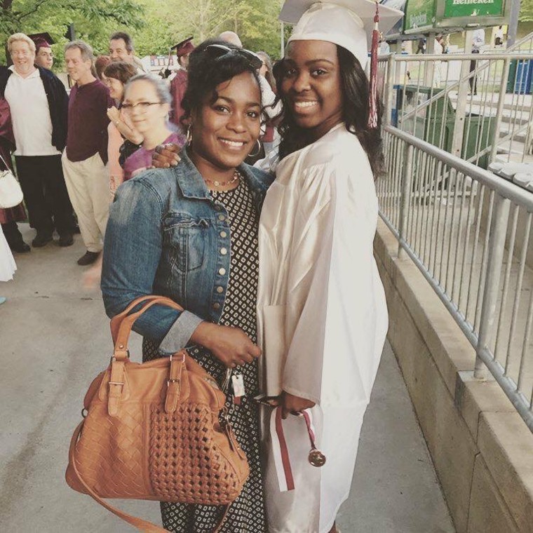 Mom jailed for falsifying address for school, Kelley Williams-Bola,r at her youngest daughter Jada's high school graduation.