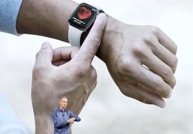 Image: Jeff Williams, Apple's chief operating officer, speaks about the Apple Watch Series 4