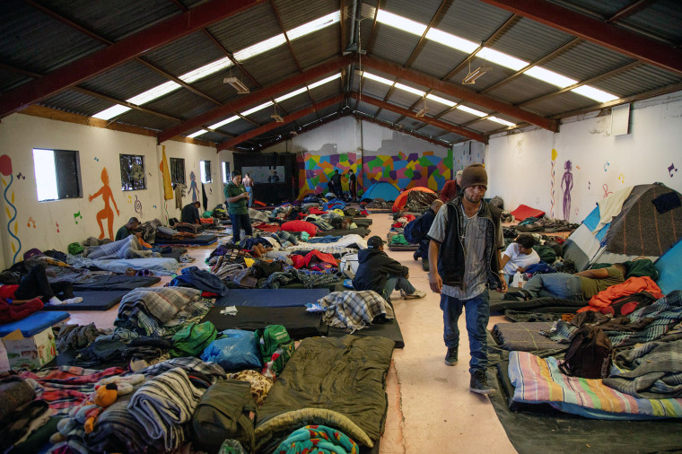 Members of the migrant caravan at the El Barretal shelter in Tijuana, Mexico, on Dec. 8, 2018.