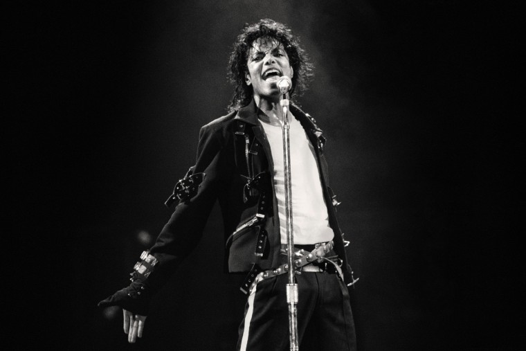 Image: Michael Jackson performs in 1988.