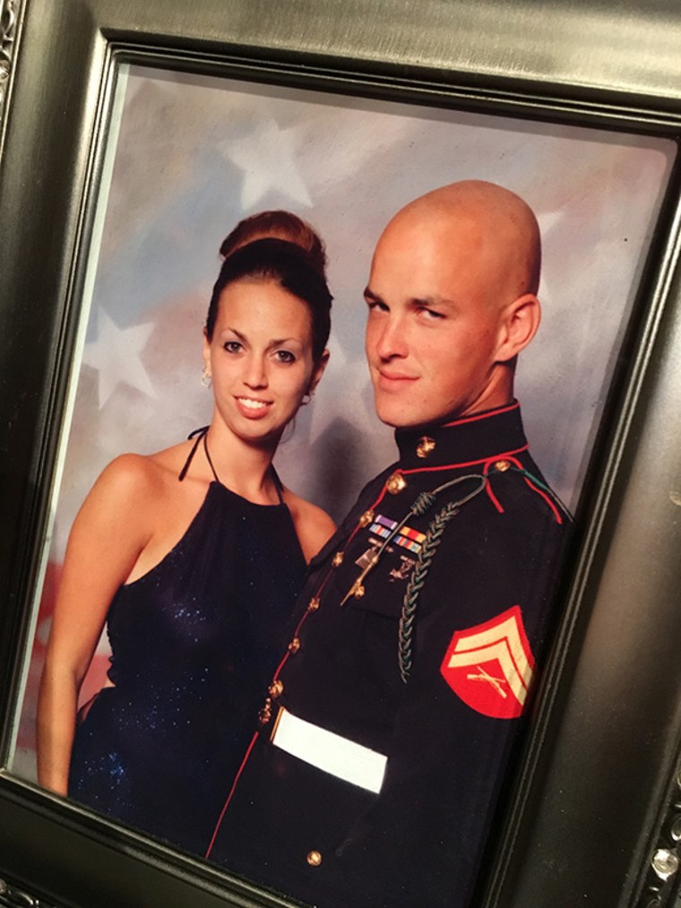 Jason and Amber Mosel at the Marine Birthday Ball in 2006.