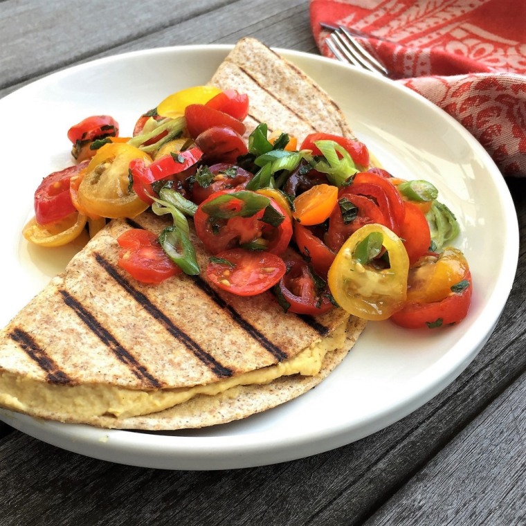 Grilled Hummus "Quesadilla"