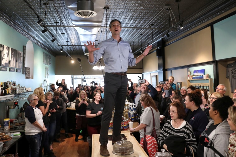 Image: Beto O'Rourke Campaigns in Burlington