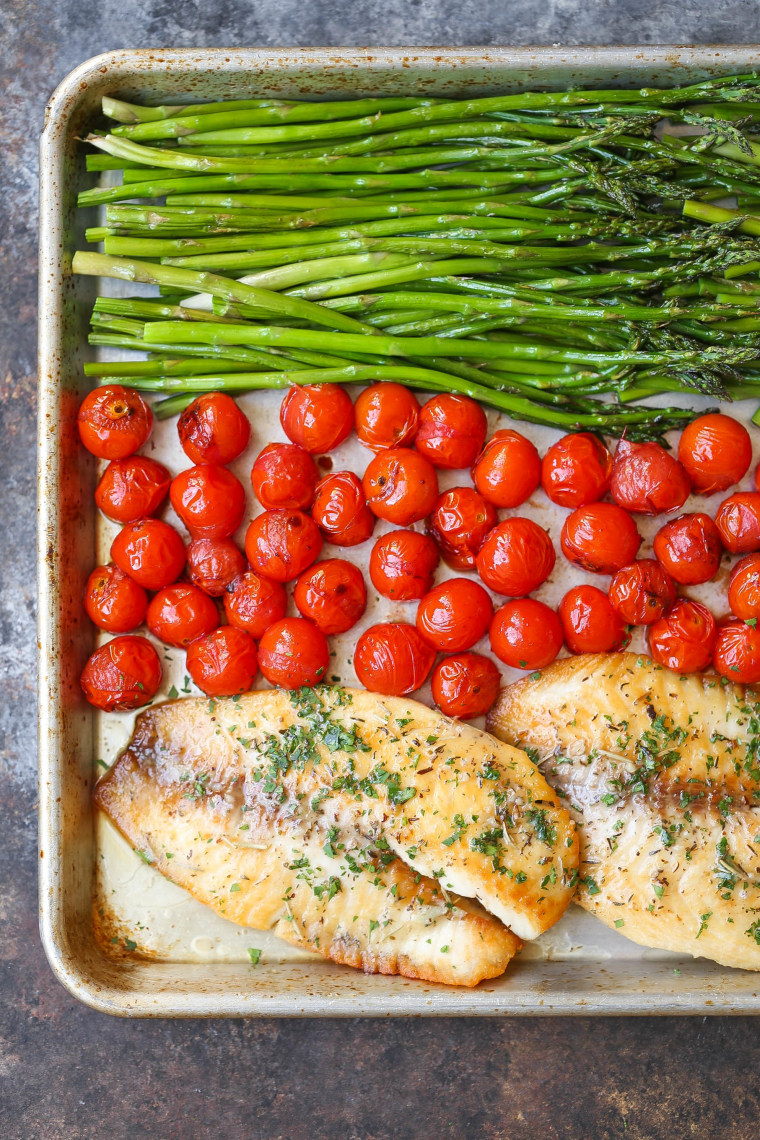 Sheet Pan Garlic Butter Tilapia