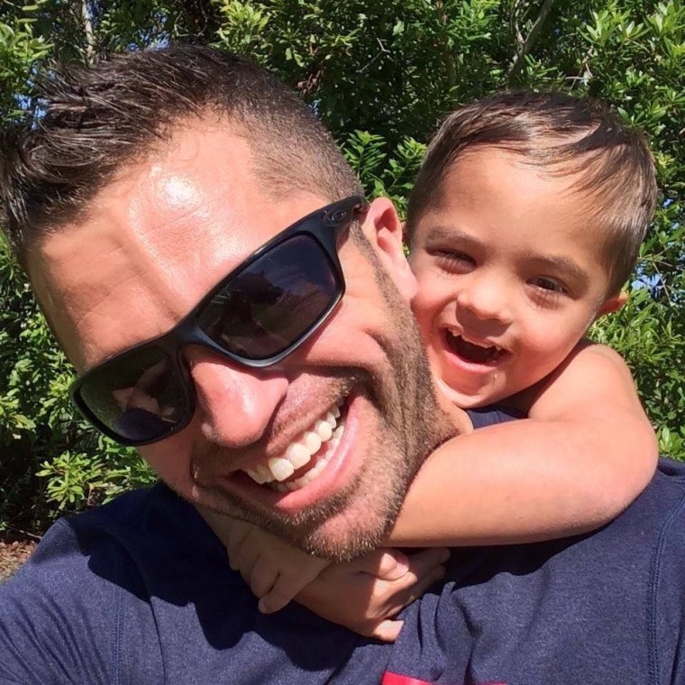 Brian Horn is pictured with his son, Jackson, who has Down syndrome.