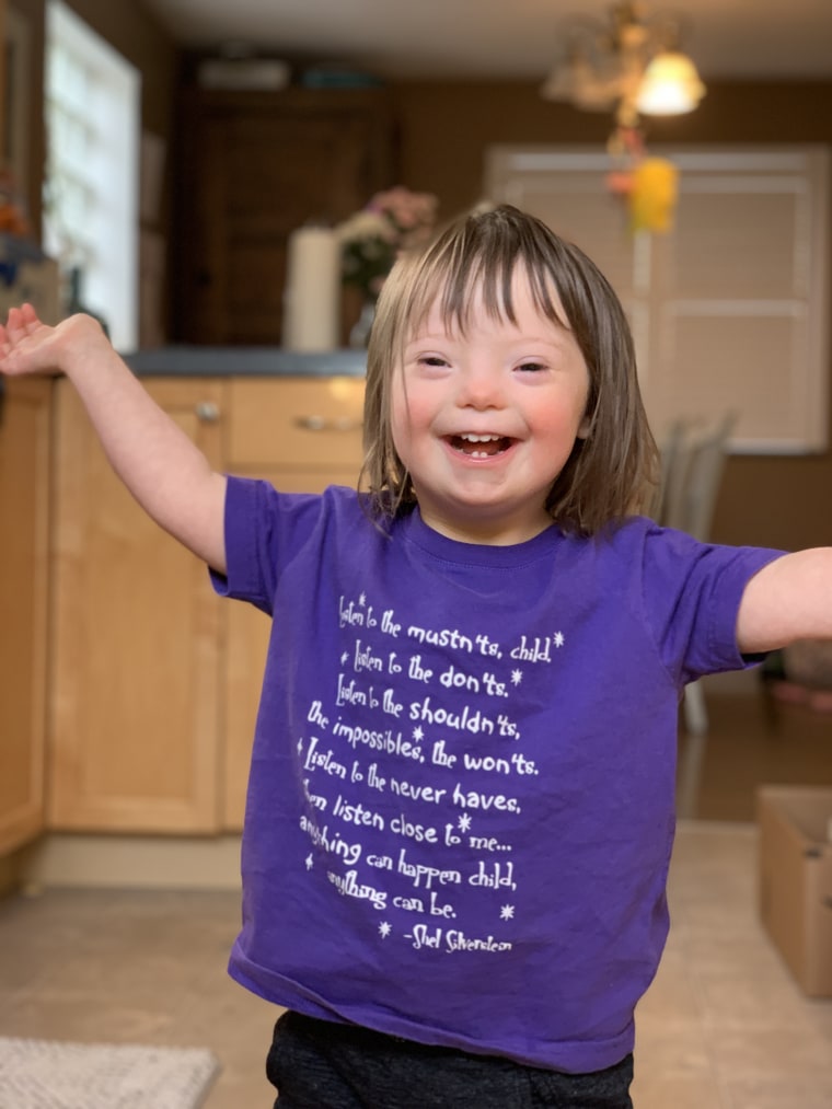 Shannon Striner's daughter, Sienna, who has Down syndrome