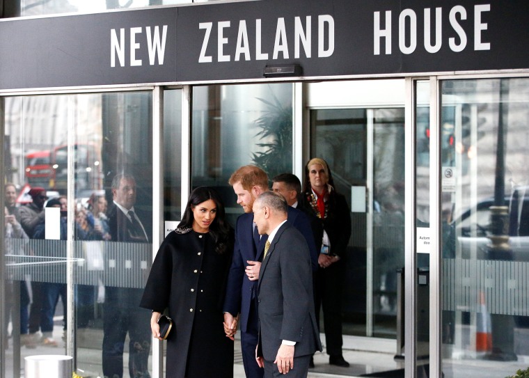 Prince Harry and Meghan Markle visit the New Zealand House