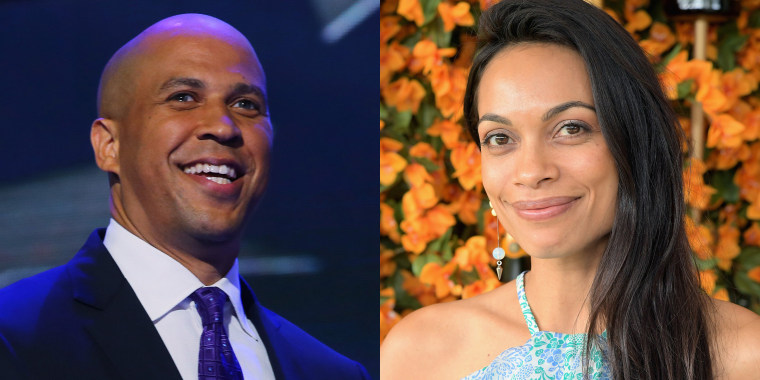 Cory Booker and Rosario Dawson