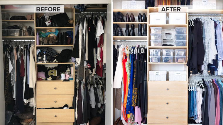 Hoda's closet before and after