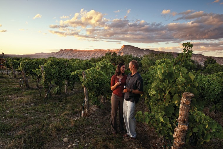 couple wine tasting in Grand Junction, Colorado