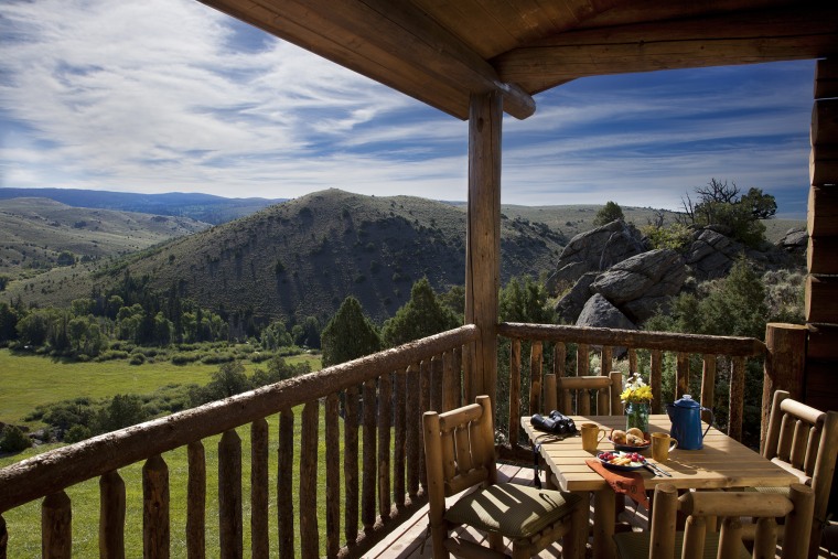 Cabin view at Brush Creek Lodge &amp; Spa in Saratoga, Wyoming