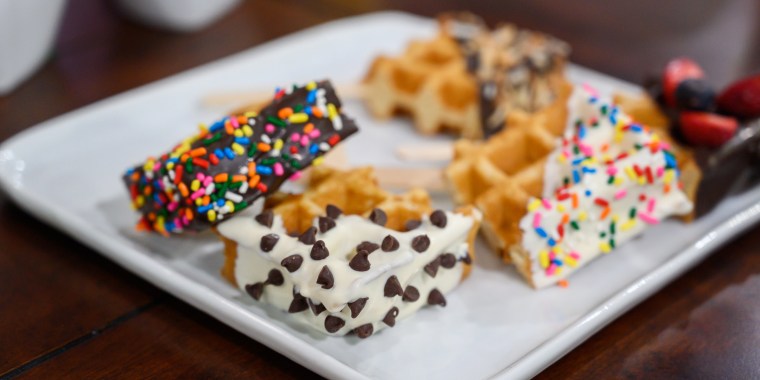 What could be better than waffles? Beautifully decorated waffles! 