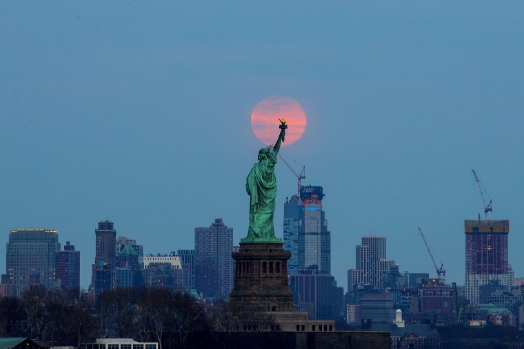 Super Worm Equinox Moon in New York