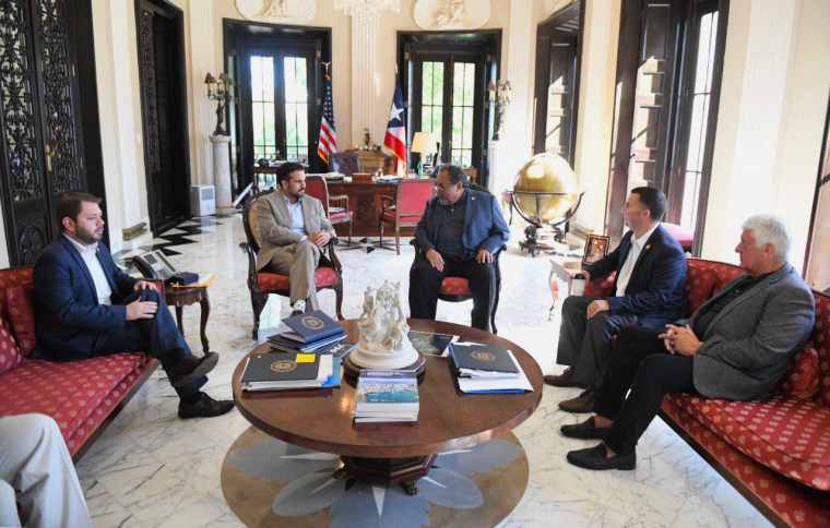 Image: Puerto Rican Governor Ricardo Rossello meets with the U.S. House Natural Resources Committee.