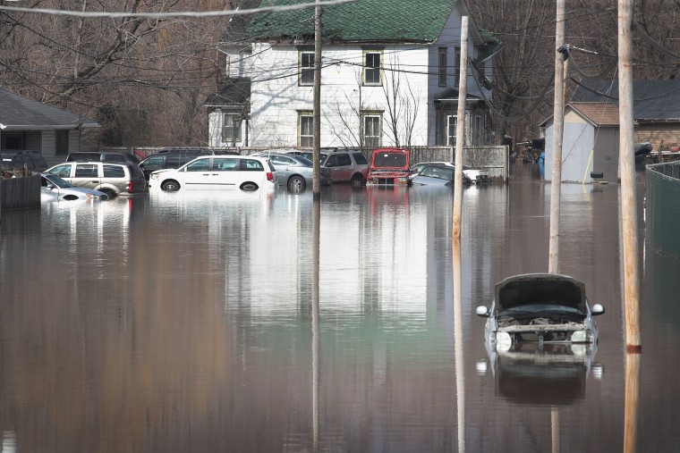 Image: After Heavy Snows, Midwest Rivers Flood Their Banks