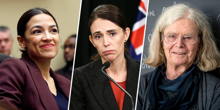 Alexandria Ocasio-Cortez, Jacinda Ardern, and Karen Uhlenbeck.