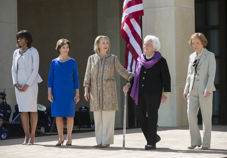 Five Presidents attend the Dedication of the George W Bush Presidential Library and Museum in Dallas
