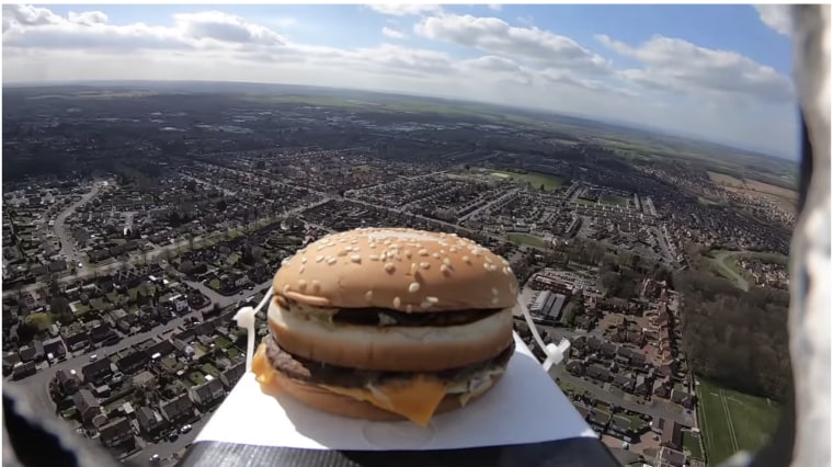 Tom Stanniland successfully launched his Big Mac into space.