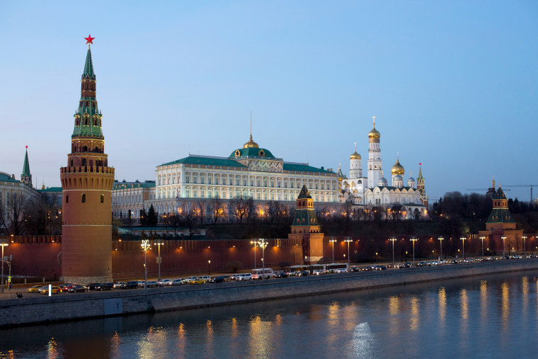 Image: The Kremlin near the Moskva River in Moscow, Russia, on April 9, 2018.