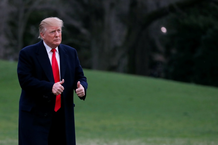 Image: U.S. President Trump reacts returning to White House after Attorney General Barr reported to congress on the report of Special Counsel Robert Mueller in Washington
