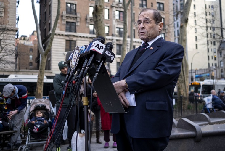 Image: House Judiciary Committee Chairman Jerrold Nadler, D-NY, speaks at a news conference in Manhattan after a summary of the Mueller report was released on March 24, 2019.