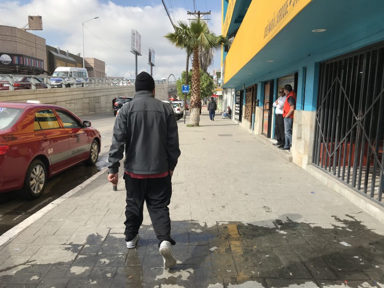 R.T., an asylum-seeker from Guatemala, in Tijuana.