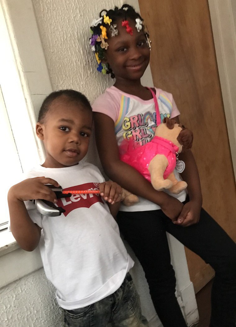 Terrance Jackson Jr with his 7-year-old sister Samari.
