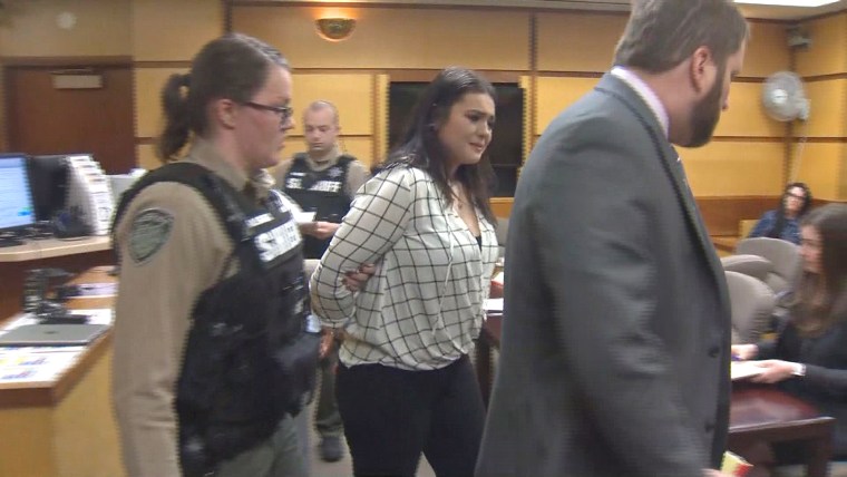 Taylor Smith, who pleaded guilty to reckless endangerment for pushing another girl off a bridge in Washington was sentenced to two days in jail and 38 days of work crew on Wednesday.