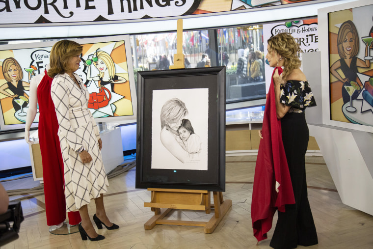 Kathie Lee Gifford presents Hoda Kotb with a special gift.