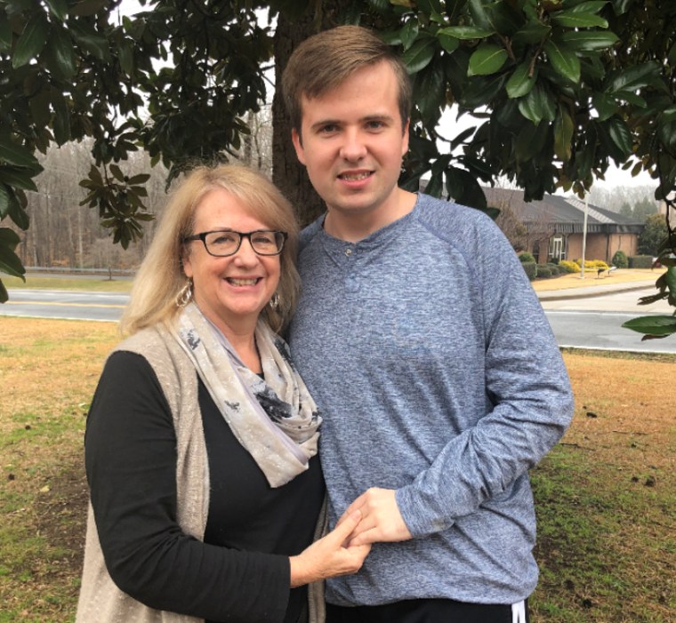 Lisa Lane with her son, Colby, who has autism.