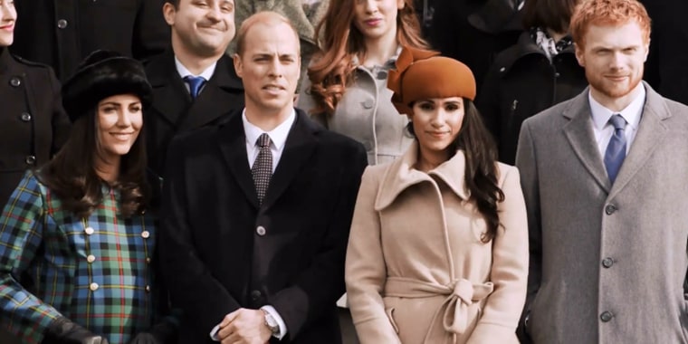 Lifetime's new Harry and Meghan are seen here alongside (the fictitious) William and Kate.