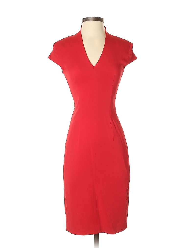 Dylan's red sheath dress adds a pop of color in any closet.