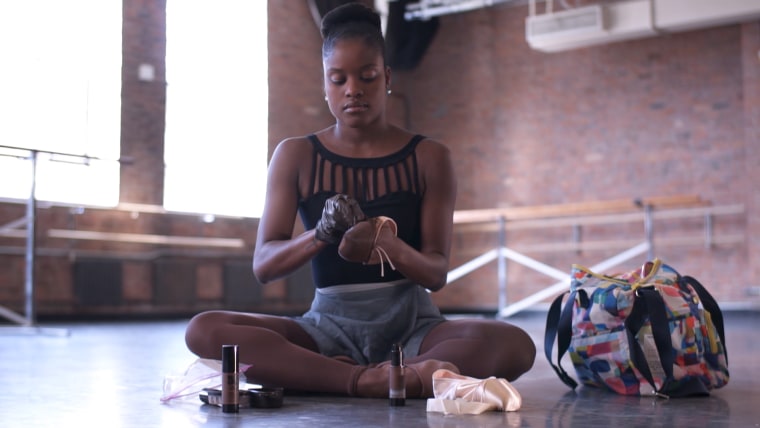 Ingrid Silva, like many dancers of color, has had to "pancake" or paint and powder her ballet slippers to match her skin color. 