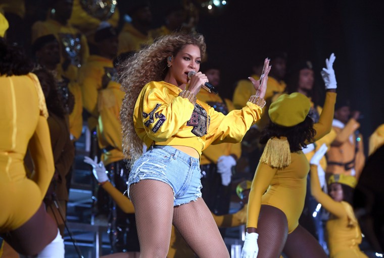 Image: Beyonce Knowles performs onstage during 2018 Coachella Valley Music And Arts Festival Weekend 1 at the Empire Polo Field on April 14, 2018 in Indio, California.