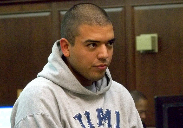 Image: Alvarado is arraigned in Manhattan Criminal Court on April 21, 2018. Alvarado is accused of breaking into Taylor Swift's Manhattan apartment.