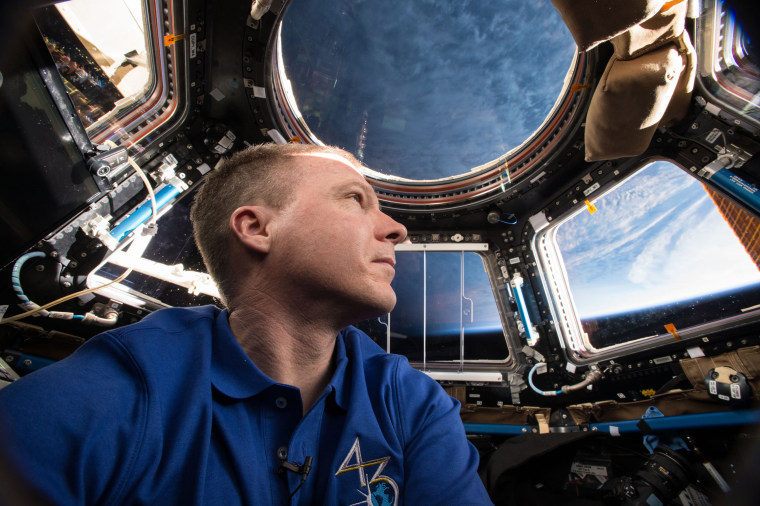 NASA astronaut Terry Virts is seen here inside of the International Space Station's Cupola module on May 24, 2015.