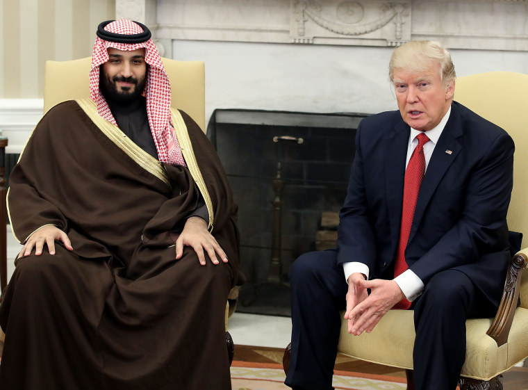 Image: Donald Trump Has Lunch With Saudi Deputy Crown Prince And Defense Minister