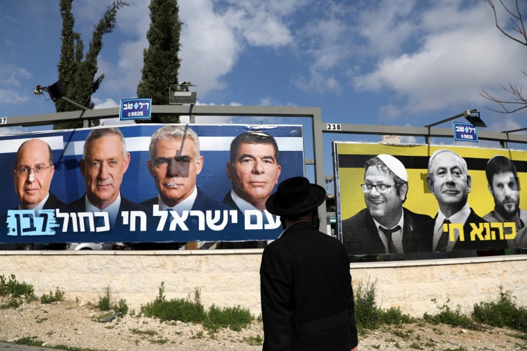 Image: Election campaign posters in Jerusalem