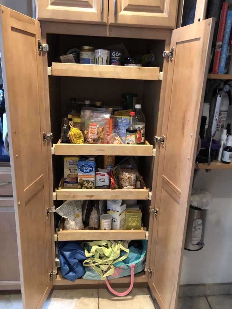 A: Every single pantry needs to have some form of a basket or bin