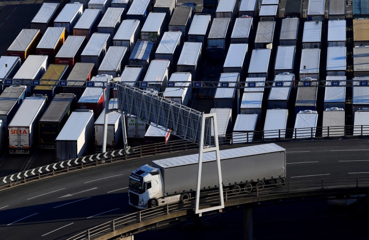 Image: Trucks at the Port of Dover