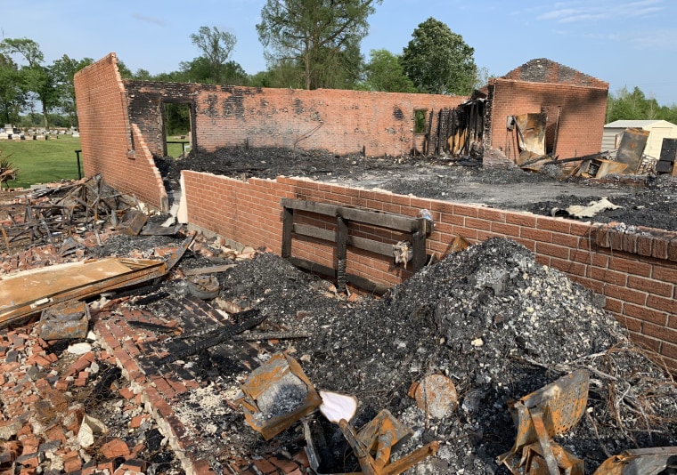 St. Mary's Church in Louisiana was the first to burn.