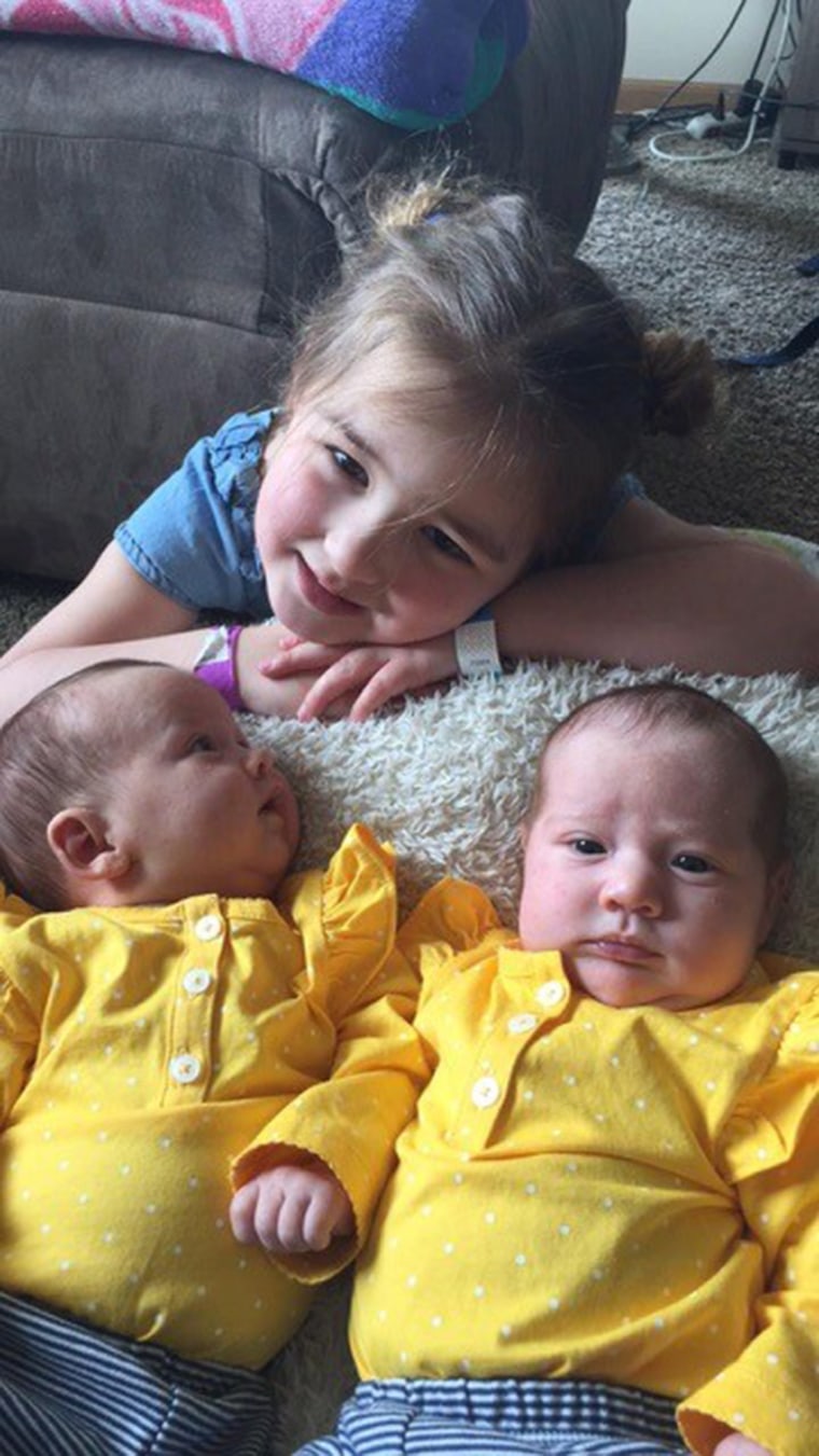 Woman names newborn daughters after sons who died in car crash