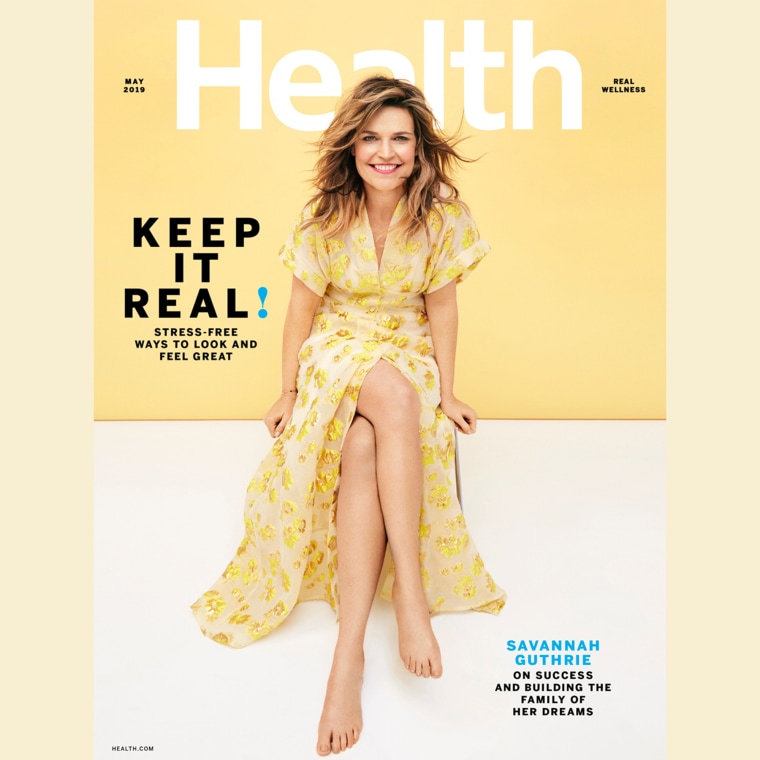 Savannah Guthrie on the cover of the new issue of Health magazine.