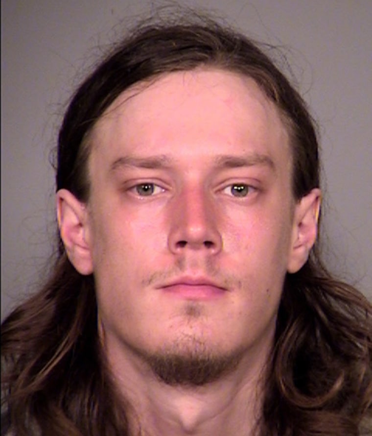 Image: Leor Bergland was arrested in San Francisco after allegedly using a samurai sword to sever a man's hand.