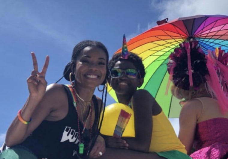 Gabrielle Union and Zion Wade at the Miami Beach Pride march